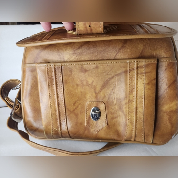 Vintage American Luggage Works Carry On Bag Leather Luggage 1975 - Picture 7 of 16